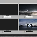 Sleek Modern Wall Mounted Smart TV with 4K UHD Display Showing Natural Scenery