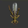 grasshopper insect cartoon locust animation locust anime locust anime game character 3d model