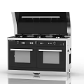 Modern Stainless Steel Gas Stove With Double Ovens For Kitchen Appliances
