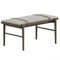 Modern Minimalist Sofa Bench With Sturdy Wooden Frame And Comfortable Linen Seat