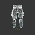 Military Green Cargo Pants with Belt Multiple Pockets and Knee Pads Design