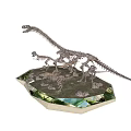 Reptile Dinosaur Skeleton Display Model with Various Sizes Rocks and Green Plants
