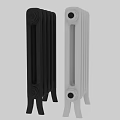 Classic Black And White Column Radiators For Home Heating Systems