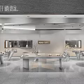 Modern Luxury Jewelry Store Interior With Elegant Display Counters And Lighting 3d model