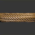 Elegant Shiny Gold Braided Ring With Intricate Texture For Daily Accessory