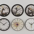 Decorative Wall Clocks With Various Unique Dial Patterns And Styles 3d model