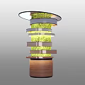 Modern Glass Column Design With Illuminated Panels And Decorative Lighting Elements 3d model