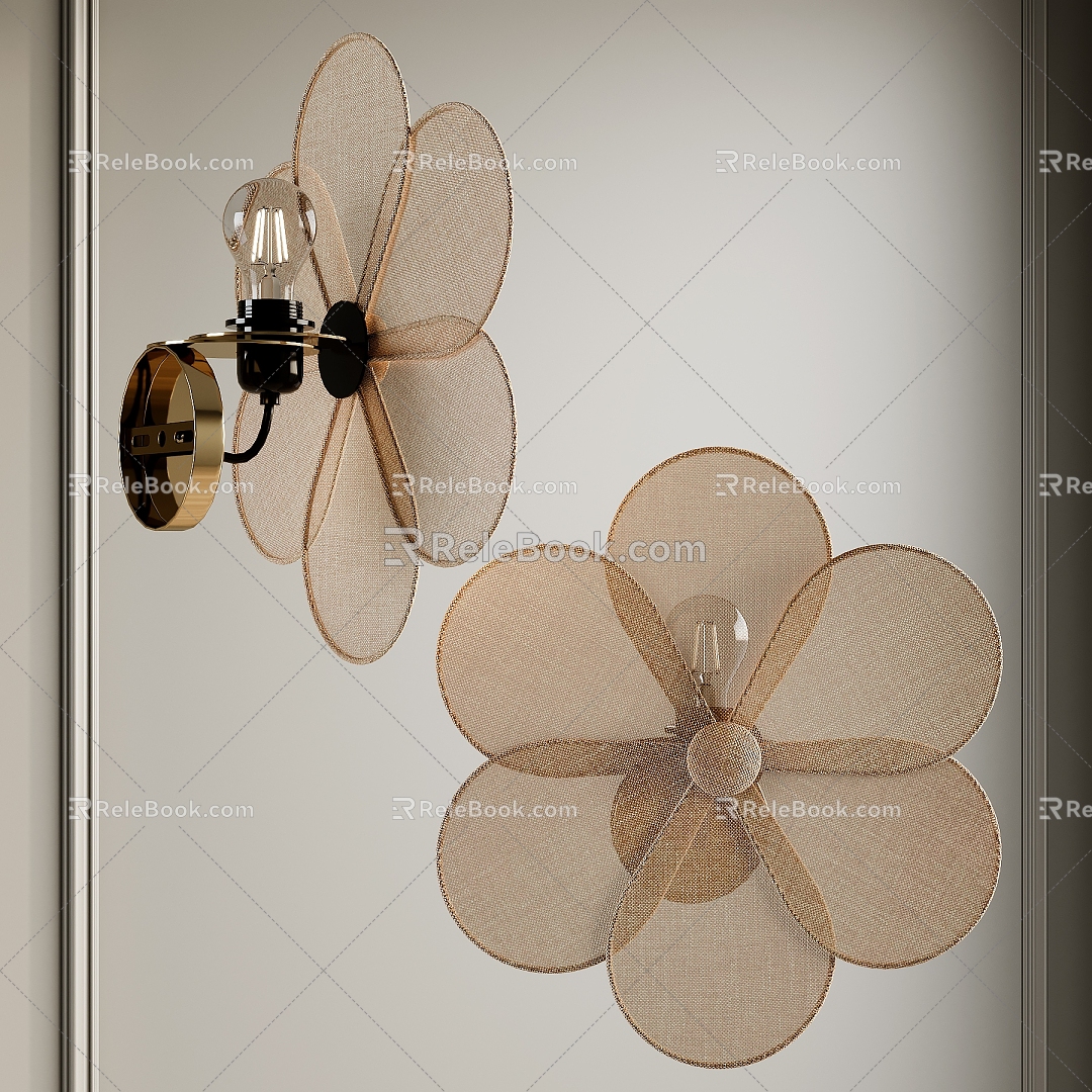 Fan wall lamp 3d model