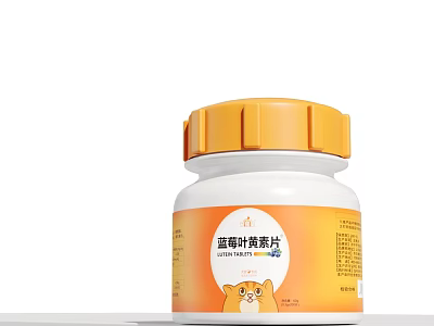 Healthy Pet Food Nutritional Tablets with Wheatgrass Leaf for Small Pets 3d model