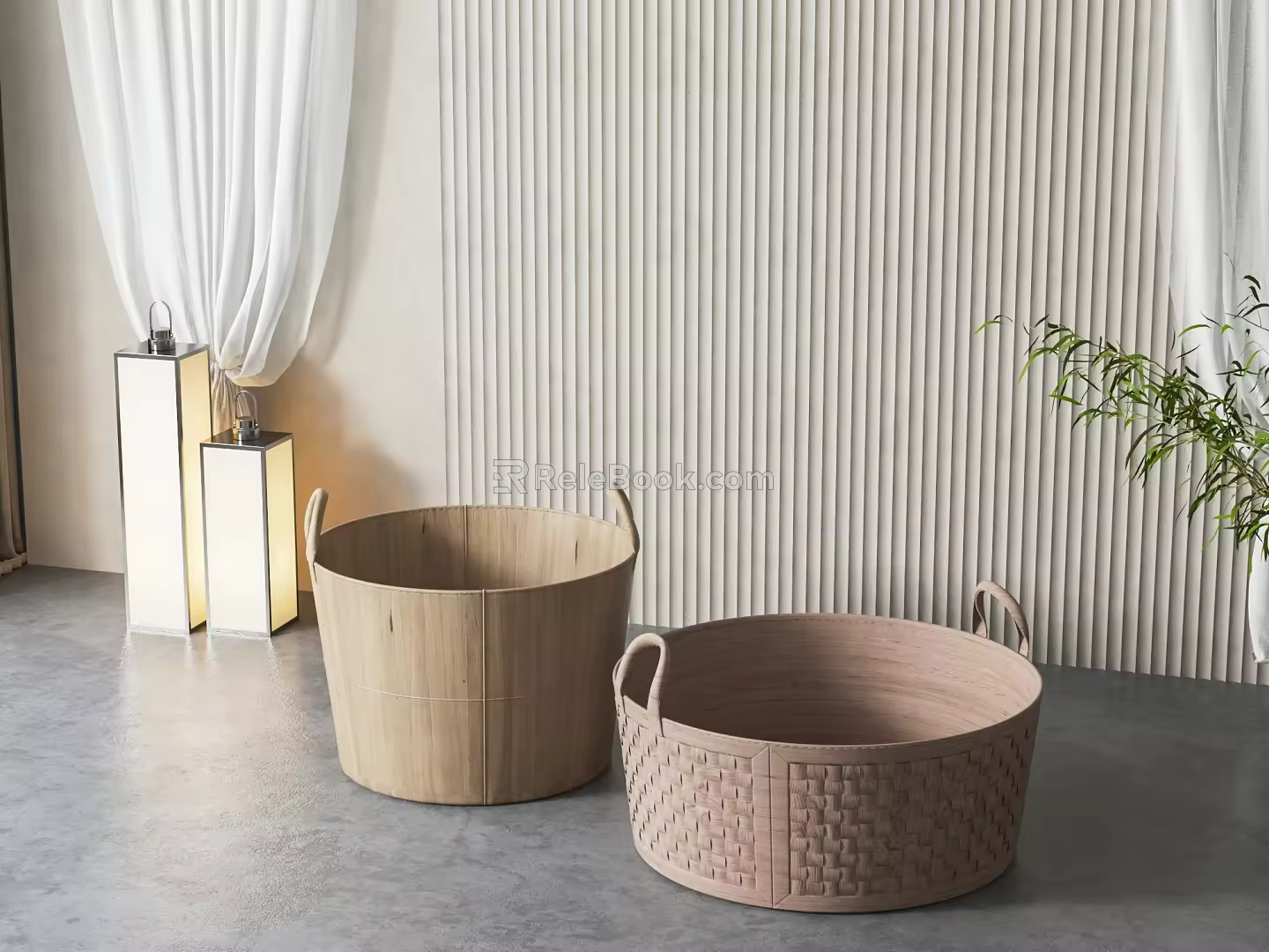 Modern Storage Basket Storage Basket Combination 3d model