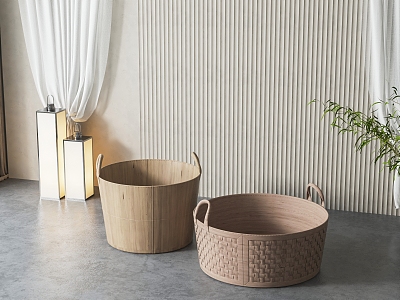 Modern Storage Basket Storage Basket Combination 3d model