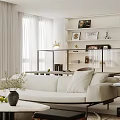 Middle-ancient style restaurant sofa coffee table combination cream style restaurant dining table and chair combination open restaurant island restaurant horizontal hall guest restaurant 3d model