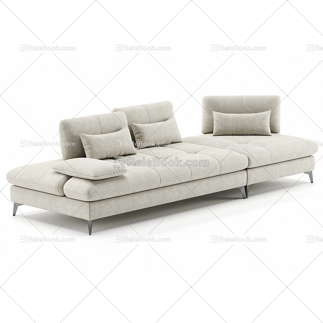 Modern Simple Double Sofa Sofa Simple Double Sofa 3d model