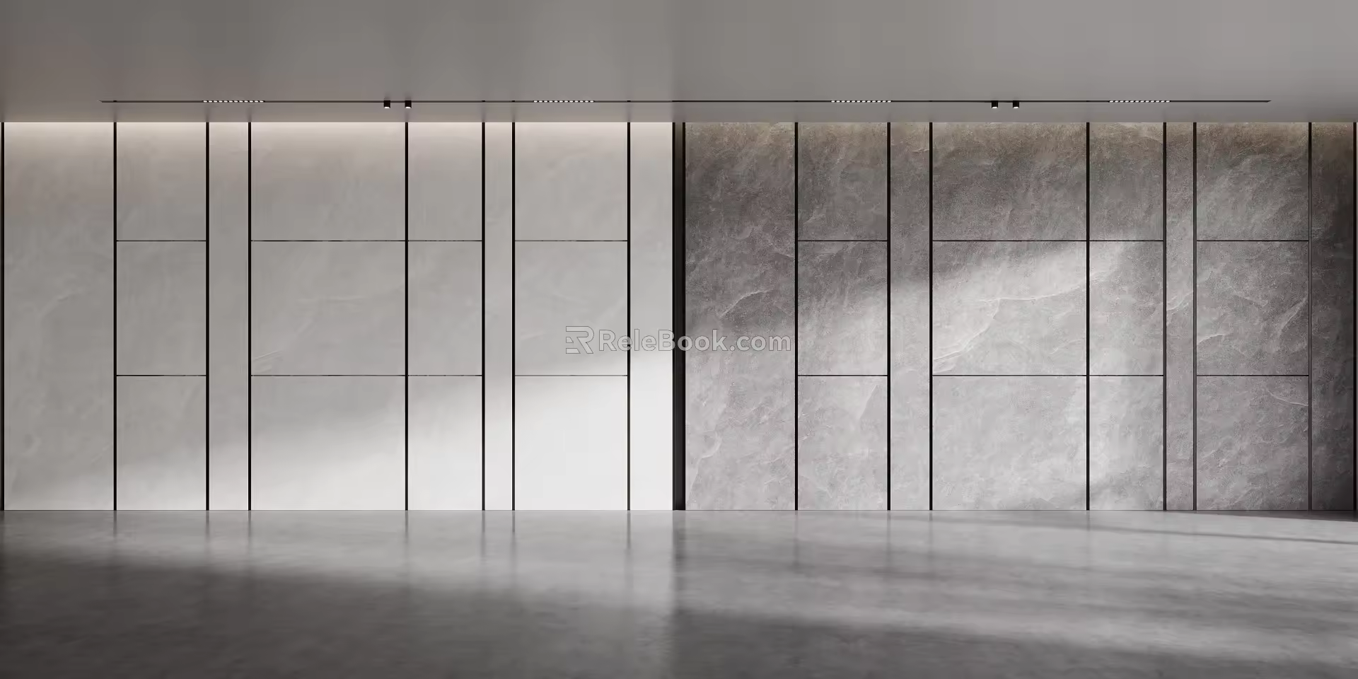 Modern rock background wall 3d model