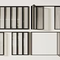 Black Frame Folding And Sliding Windows With Glass Panels In Different Open Positions