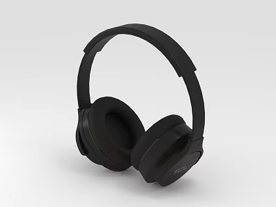 Modern Black Over Ear Headphones With Comfortable Ear Cups And High Quality Sound 3d model