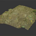 Textured Natural Stone Wood Surface Featuring Organic Patterns And Green Yellow Accents