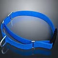 Blue Adjustable Webbing Strap With Metal Buckle And Black Handle For Daily Use