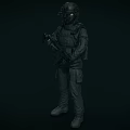 Game Role Game Character SWAT Special Police with Skins and Bones Police Armed Police Soldiers Special Forces 3d model