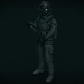 Game Role Game Character SWAT Special Police with Skin Skins and Bones Police Armed Police Soldiers Special Forces 3d model