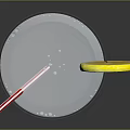 Refreshing Glass of Cold Drink with Red White Striped Straw and Lemon Slice
