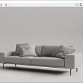 Modern double sofa 3d model