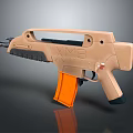XM8 Assault Rifle With Beige Body Orange Magazine And Modern Design