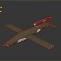 Green And White Model Aircraft With Glossy Surface And Wing Structure