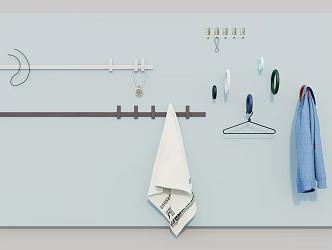 Modern hook pendant decoration 3d model