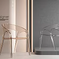 Modern Transparent Acrylic Dining Chairs Sleek Designer Display Interior Design