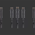 Multiple Mechanical Tactical Weapons With Metal Structure And Industrial Design 3d model