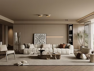 Quiet Ancient Style Home Living Room Sofa Coffee Table Combination Leisure Sofa Chair Decorations Ornaments Background Wall 3d model