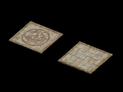 Chinese floor tile, stone brick, dragon brick, pavement, dragon pattern 3d model