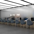 Modern Shopping Mall Retail Store with Open Layout Display Tables Chairs Shelves and Products
