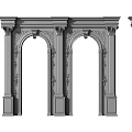 Classical Door Arch Designs With Carved Columns And Decorative Architectural Elements 3d model