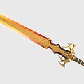 Long Sword Science Fiction Long Sword Sword Magic Weapon Fantasy Sword 3d model