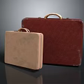 Vintage Suitcases With Wooden Handles Two Sizes Different Colors For Everyday Use