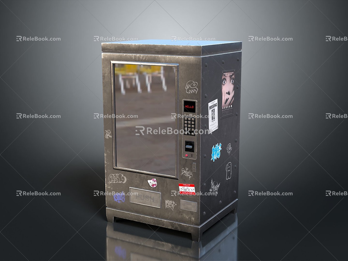 Juice vending machine vending machine beverage machine self-service vending machine 3d model