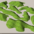 Green Micro Terrain Models With Natural Undulating Shapes For Landscape Design
