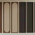 Brown And Black Wardrobe Doors With Grid Patterns And Woven Textures Design 3d model