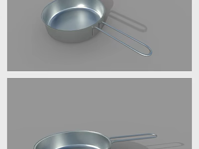 Stainless Steel Cooking Pot With Long Handle For Kitchen Cooking Use 3d model