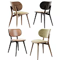 Modern Leisure Chairs With Wooden Frame And Upholstered Seats In Various Designs