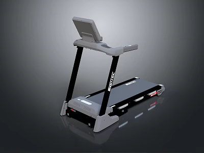 Electric Treadmill With Display Screen Handrails And Black Gray Frame For Home Use 3d model