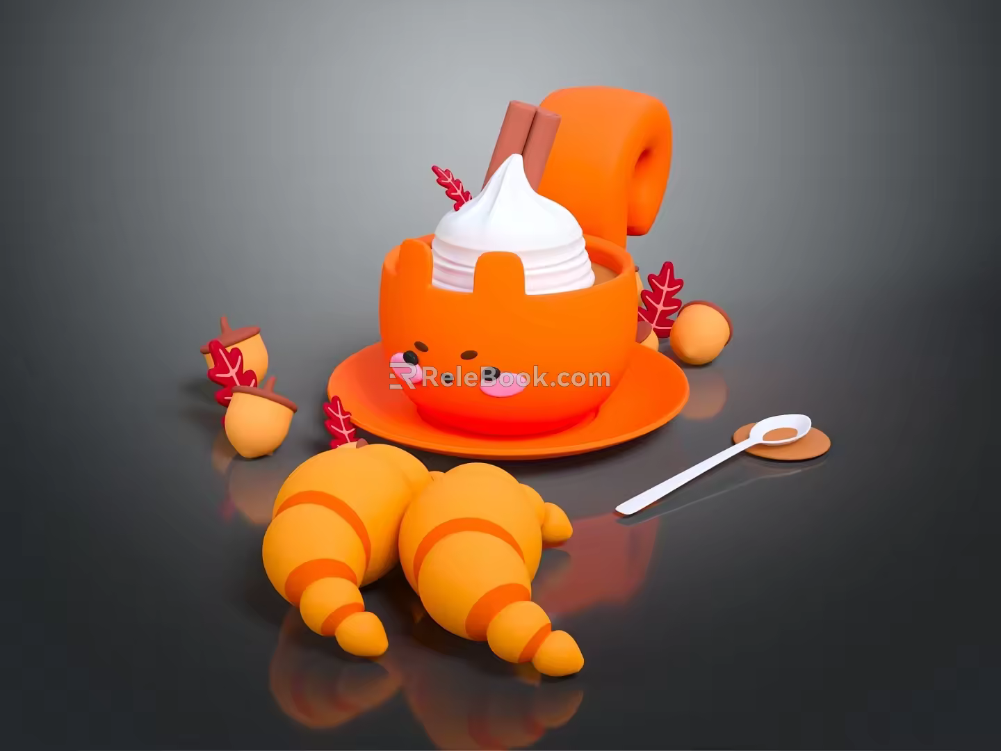 Bread sandwich bread pudding bean paste bread cheese bread big column bar breakfast bread 3d model