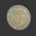 Elegant Gold Jewelry Coin With Architectural Figure Stars And 2016 Design