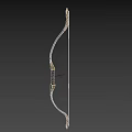 Traditional Golden And Black Curved Bow Weapon Design For Archery