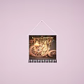 Café de la Paix Themed Tapestry With Cozy Cafe Interior And Decorative Design