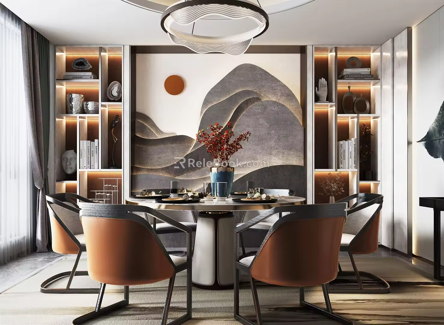 New Chinese Restaurant Table Multi-Person Table 3d model