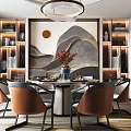 New Chinese Restaurant Table Multi-Person Table 3d model