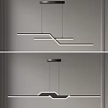 Minimalist Modern Pendant Light With Linear Geometric Structure For Indoor Design 3d model